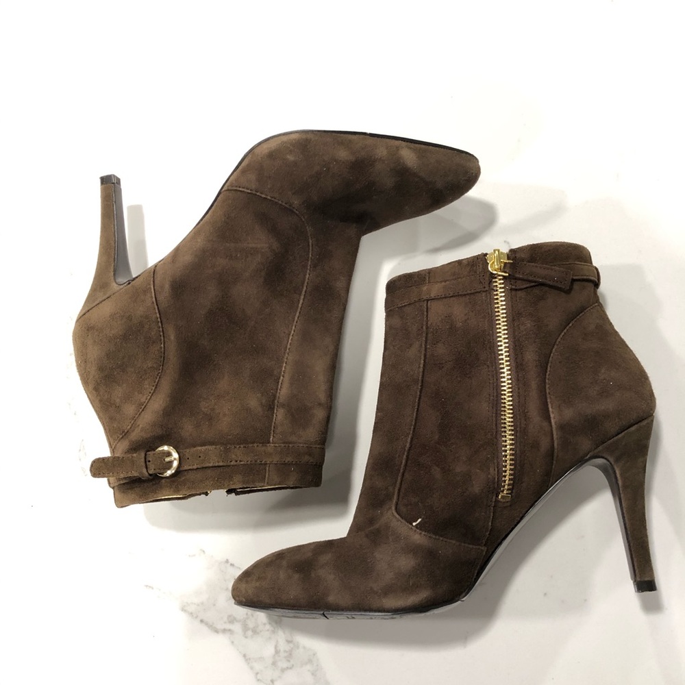NINE WEST | BROWN SUEDE ANKLE BOOTS